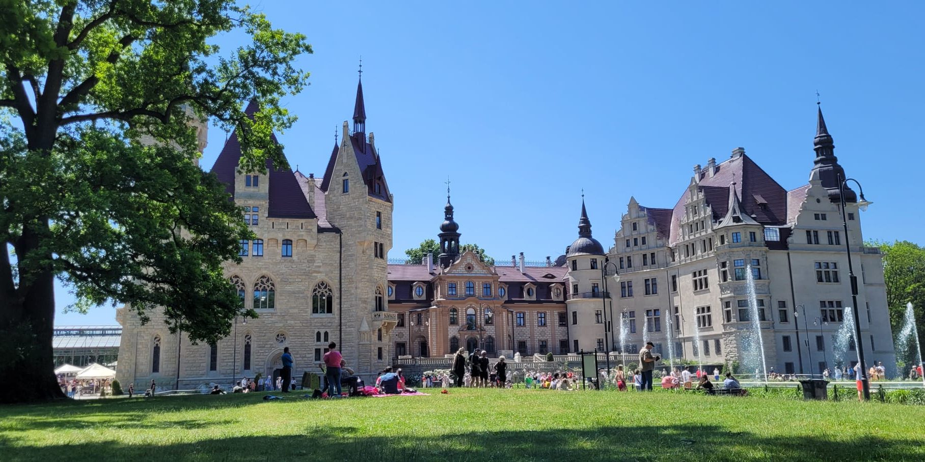 moszna castle in poland